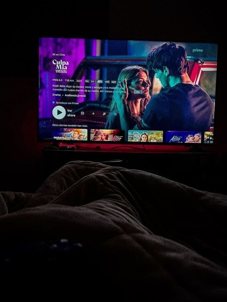 Movies and series VOD library playing at night on a premium IPTV service